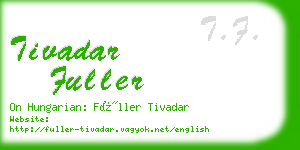 tivadar fuller business card